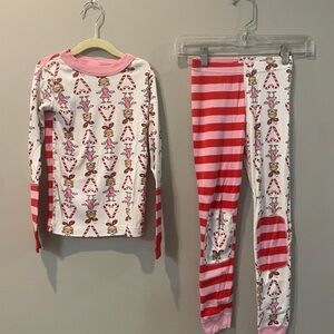 Hanna Andersson Pink and Red Kids Pajama Set